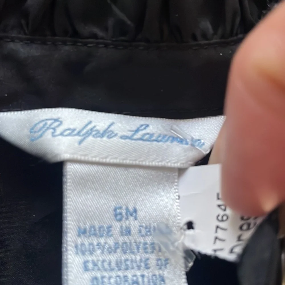 Ralph Lauren black top 6 m jewel button blouse